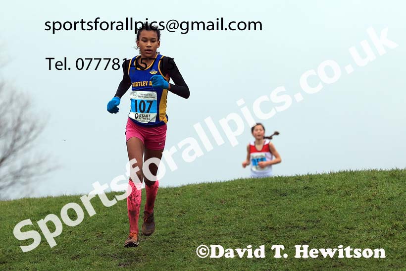 Girls under-13s 2023 North Eastern Cross Country Champs., Temple Park, South Shields. Photo: David T. Hewitson/Sports for All Pics